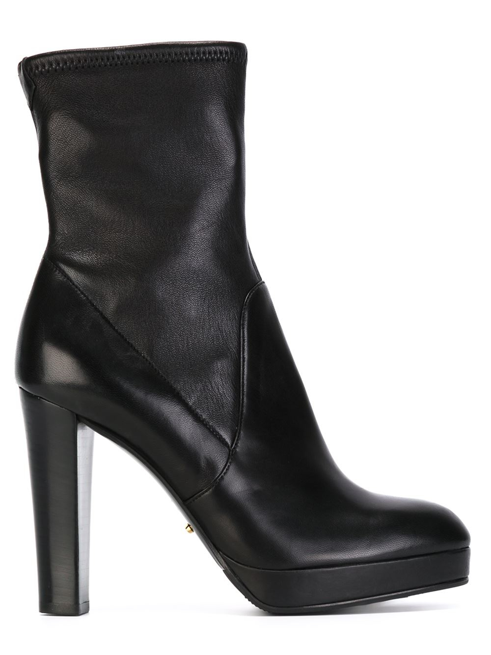 Black Chunky Heel Boots