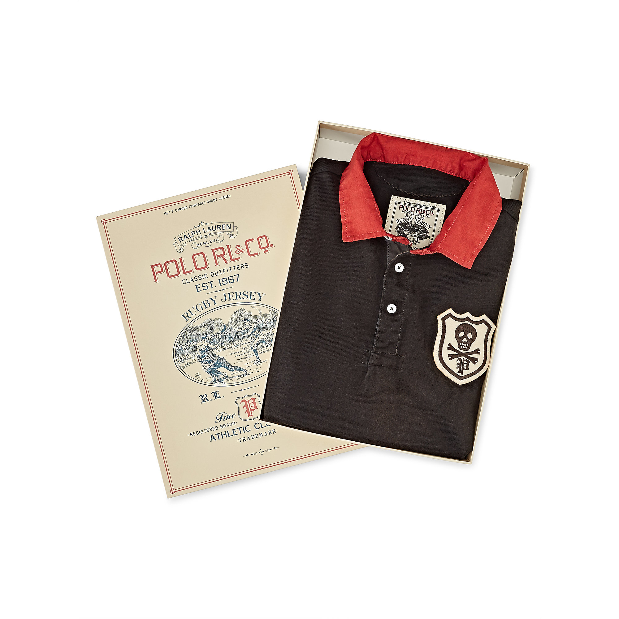 Polo ralph lauren Contrastcollar Rugby Shirt in Black for Men Lyst