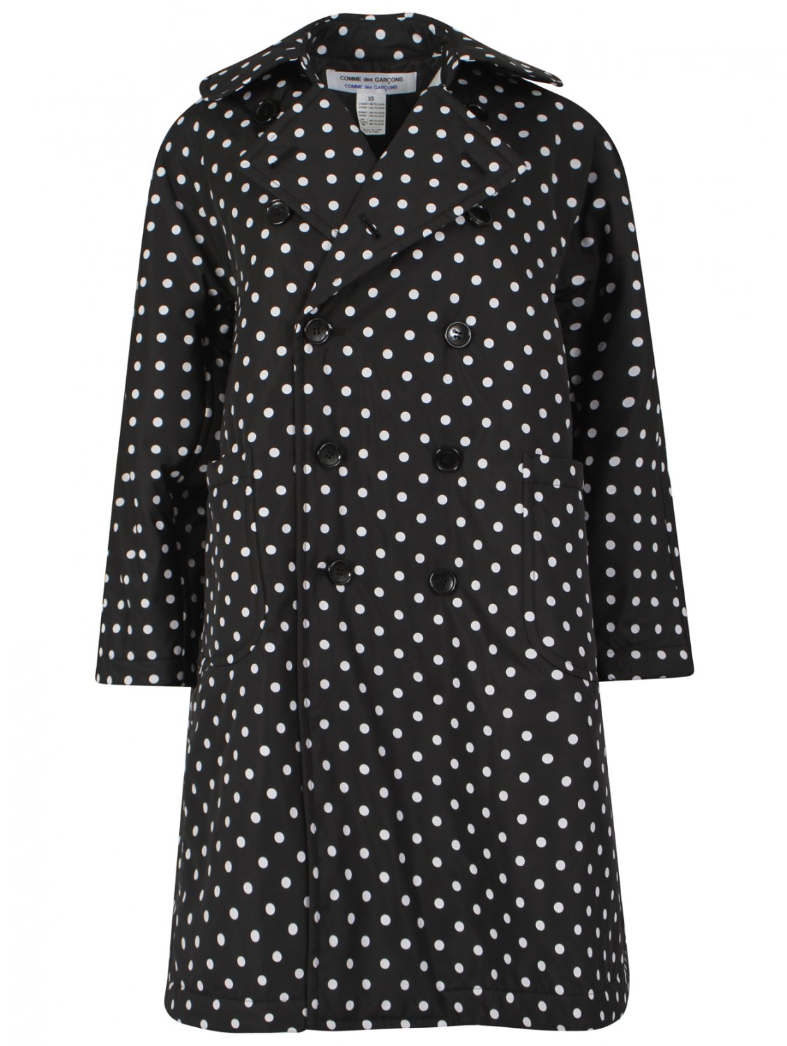 white polka dot comme des garcons