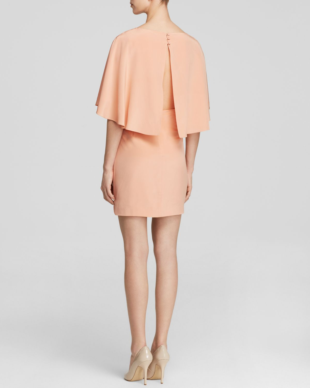 Lyst Tibi Dress Silk Cape In Pink Gallery