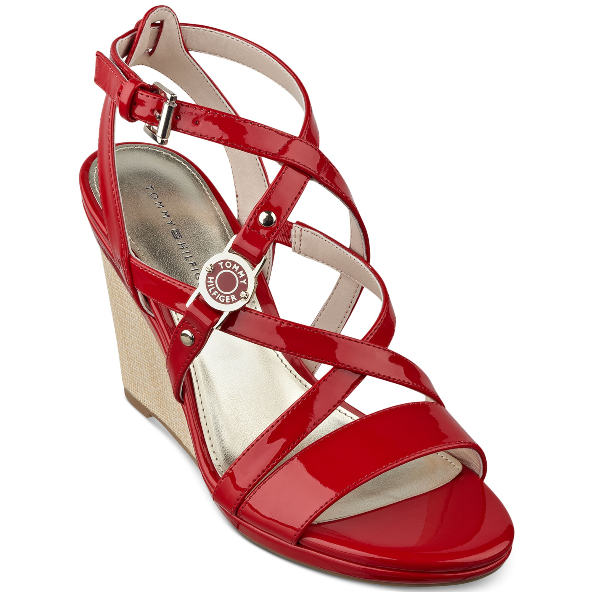 Lyst Tommy Hilfiger Womens Elizah Wedge  Sandals in Red 