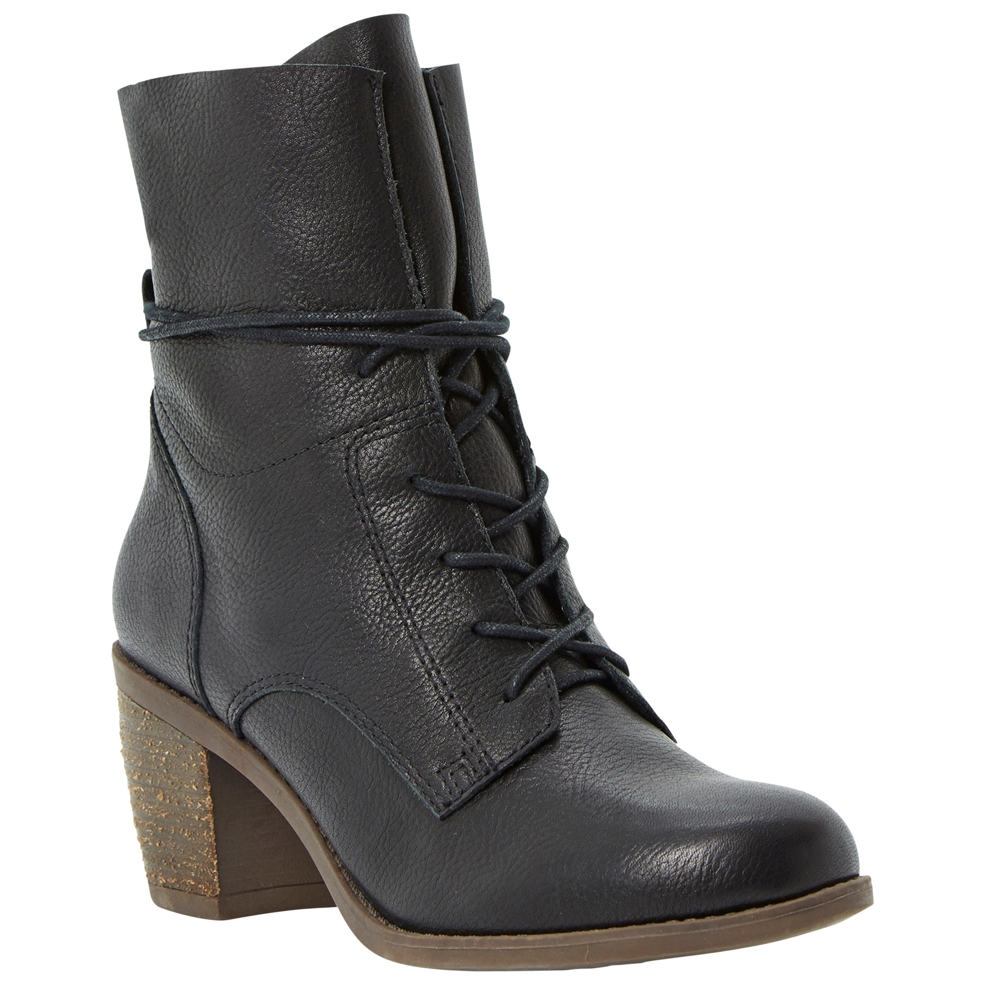Steve Madden Gretchun Leather Mid Block Heel Calf Boots in Black | Lyst