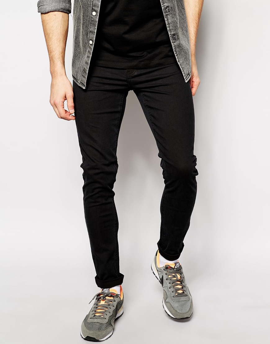 skinny fit black jeans men