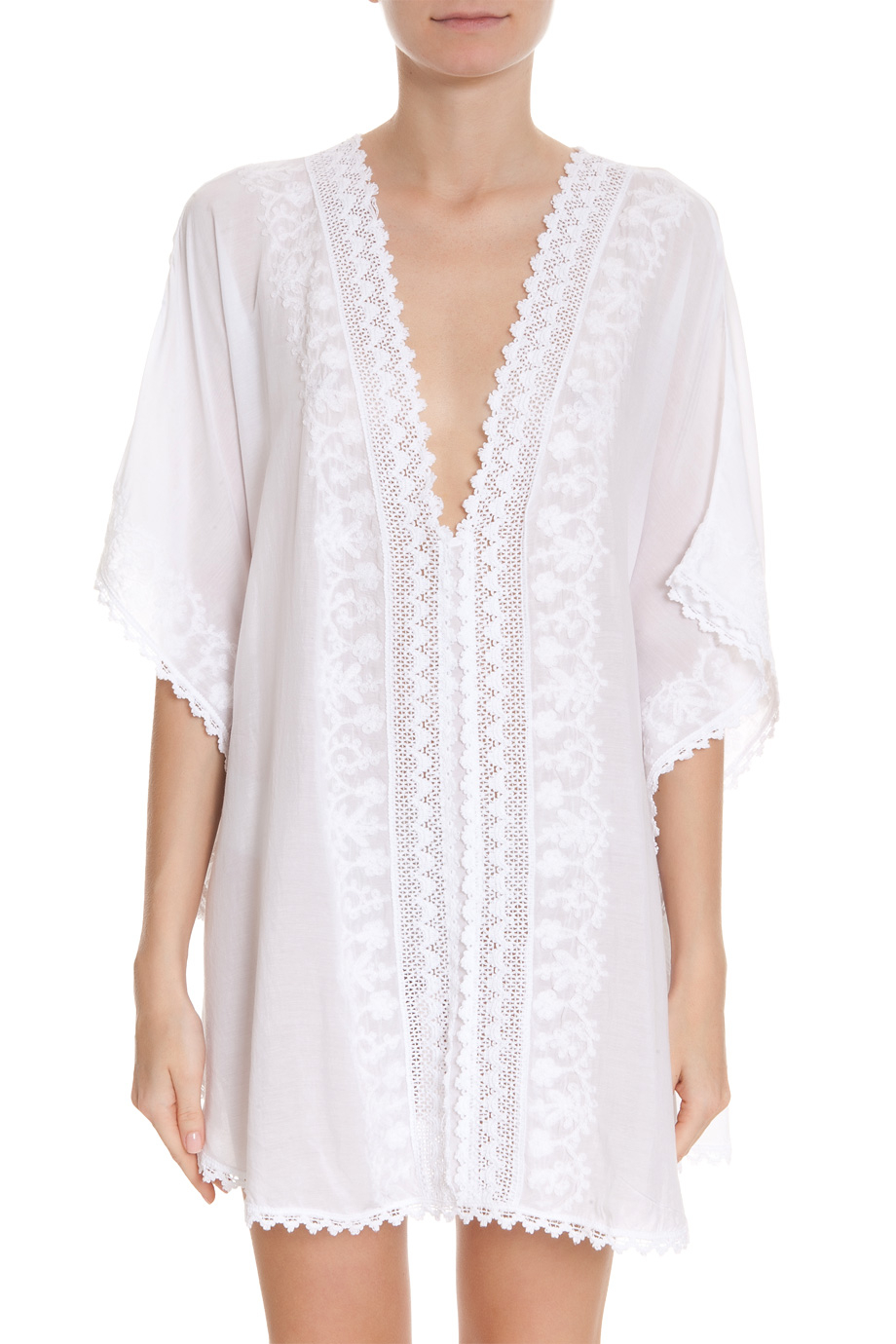 melissa odabash white kaftan
