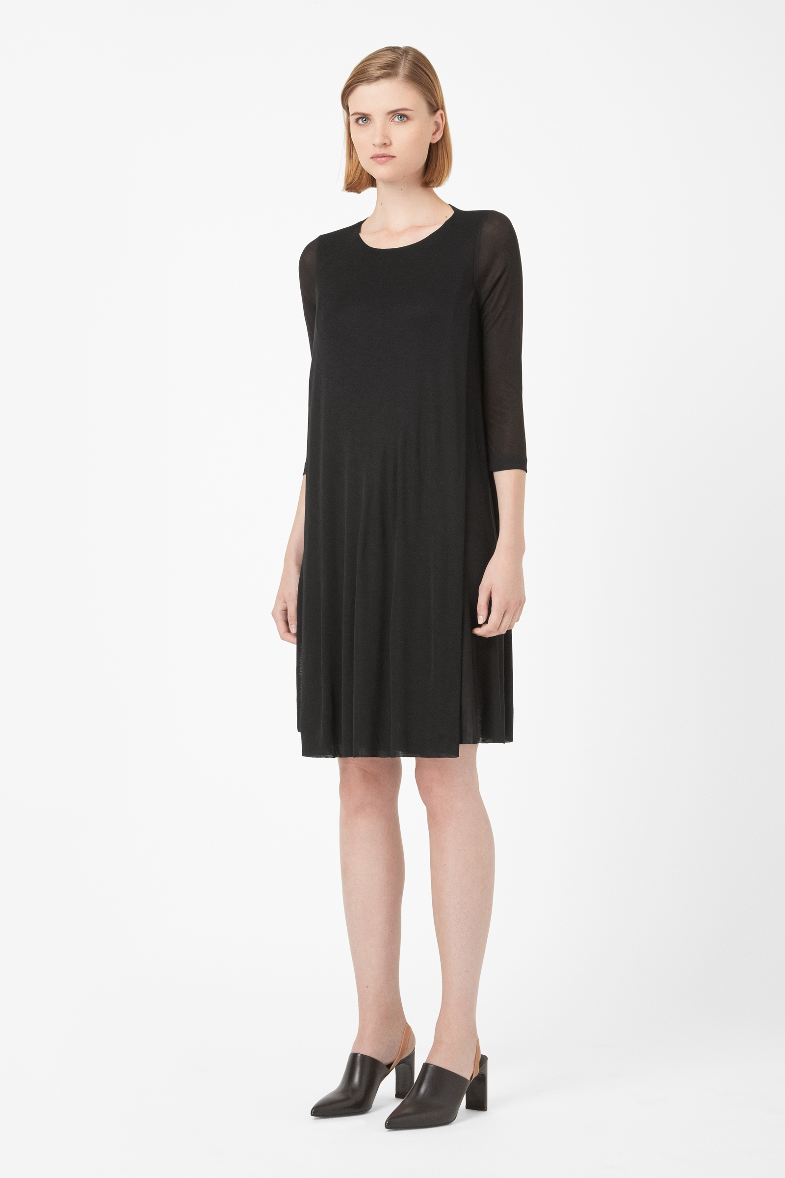 Cos Double-Layer Dress in Black | Lyst