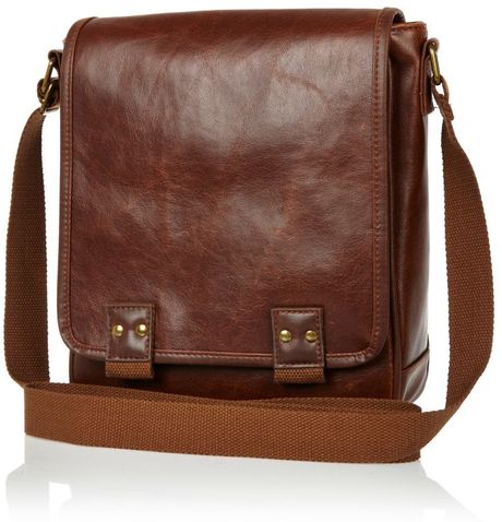 River Island Brown Mini Messenger Bag in Brown for Men | Lyst