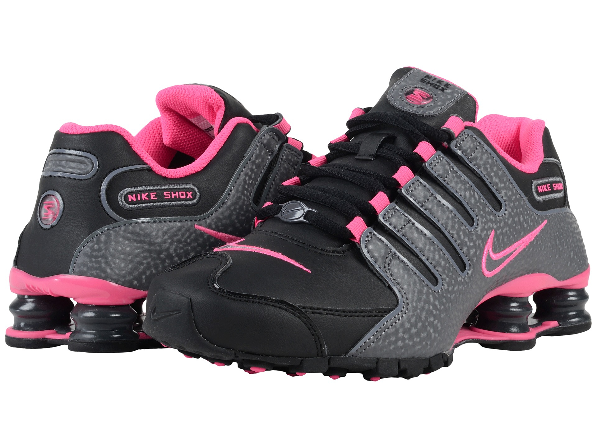 pink and black nike shox for women