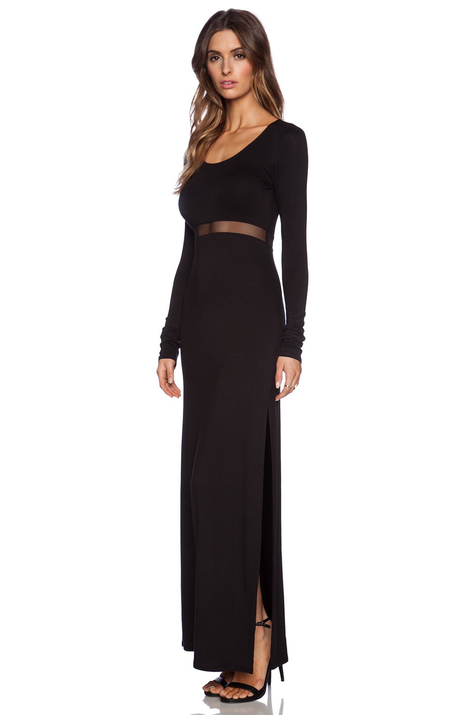 Bcbgeneration Long Sleeve Maxi Dress In Black | Lyst