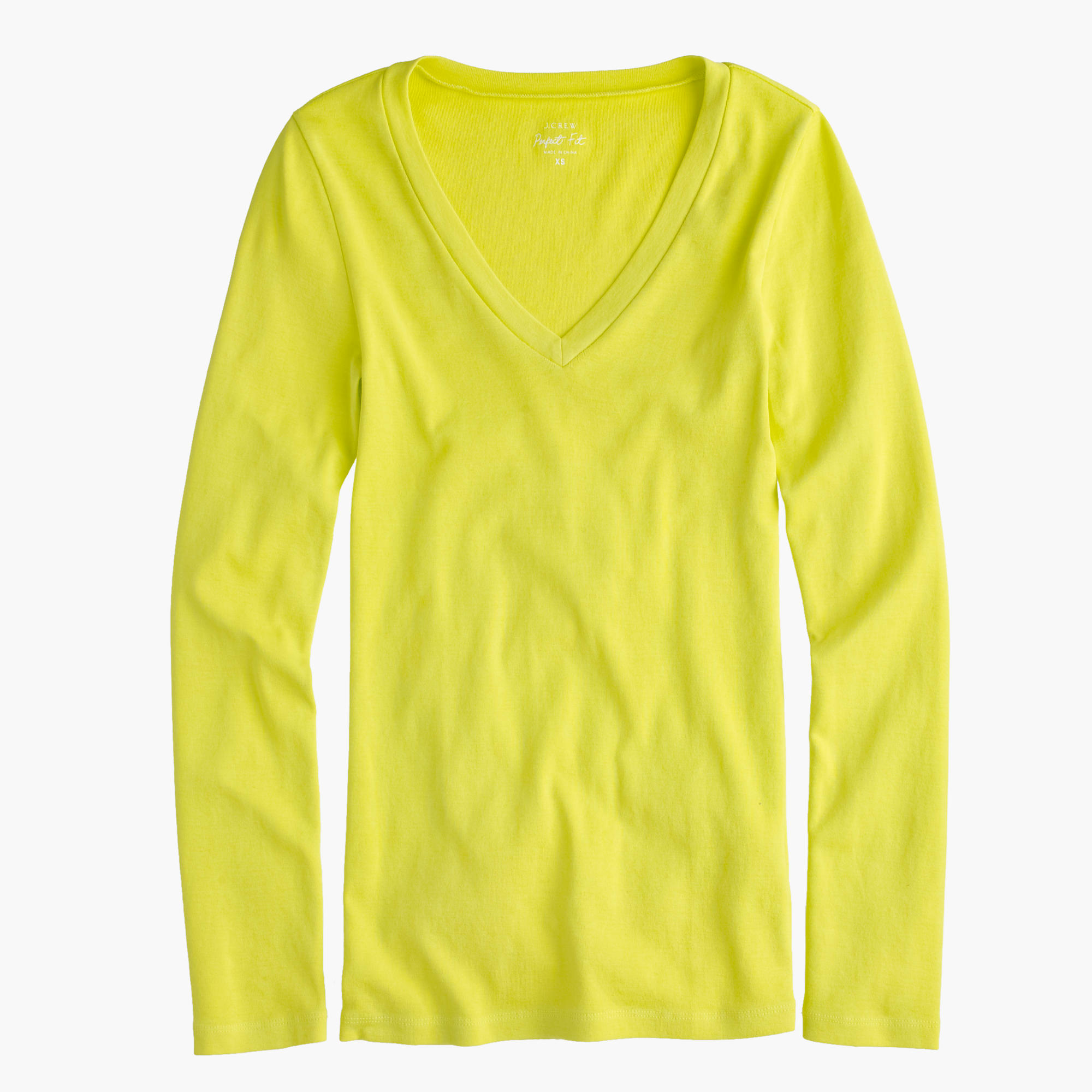 long sleeve neon yellow shirt