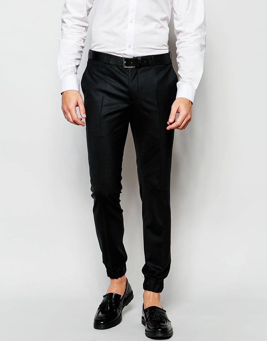 Lyst - Noak Formal Pants With Cuffed Hem - Black in Black for Men