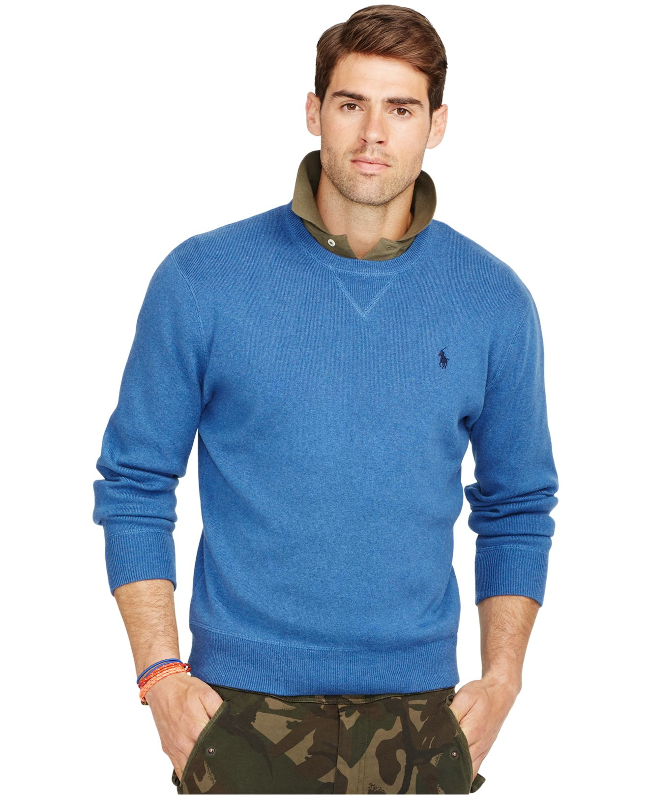 Polo ralph lauren Cotton Crew-neck Sweatshirt in Gray for Men (Shale