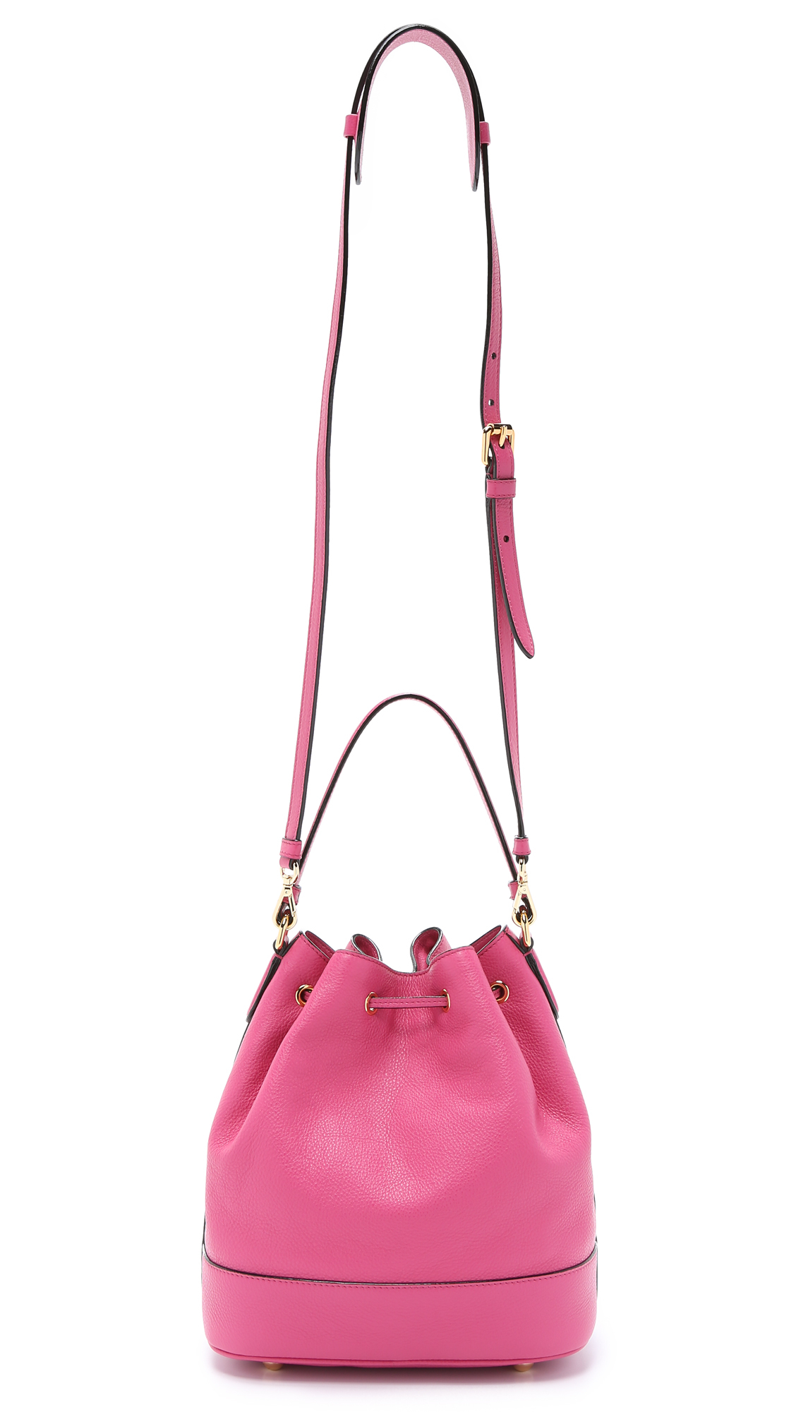 pink leather holdall