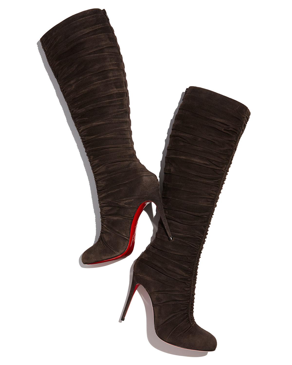 christian louboutin men sneakers replica - christian louboutin suede Vivas Dine Ruched knee high boots | The ...