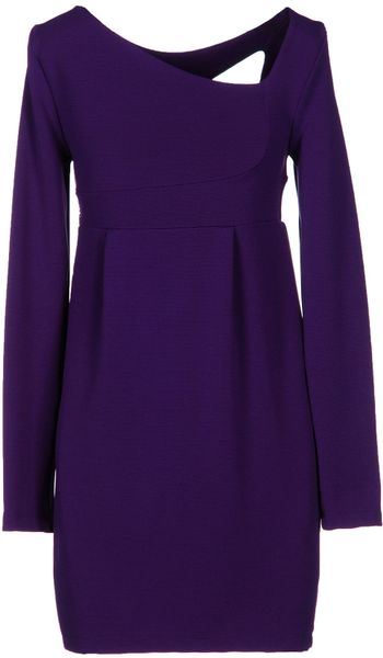 Versace Jeans Couture Short Dress in Purple | Lyst