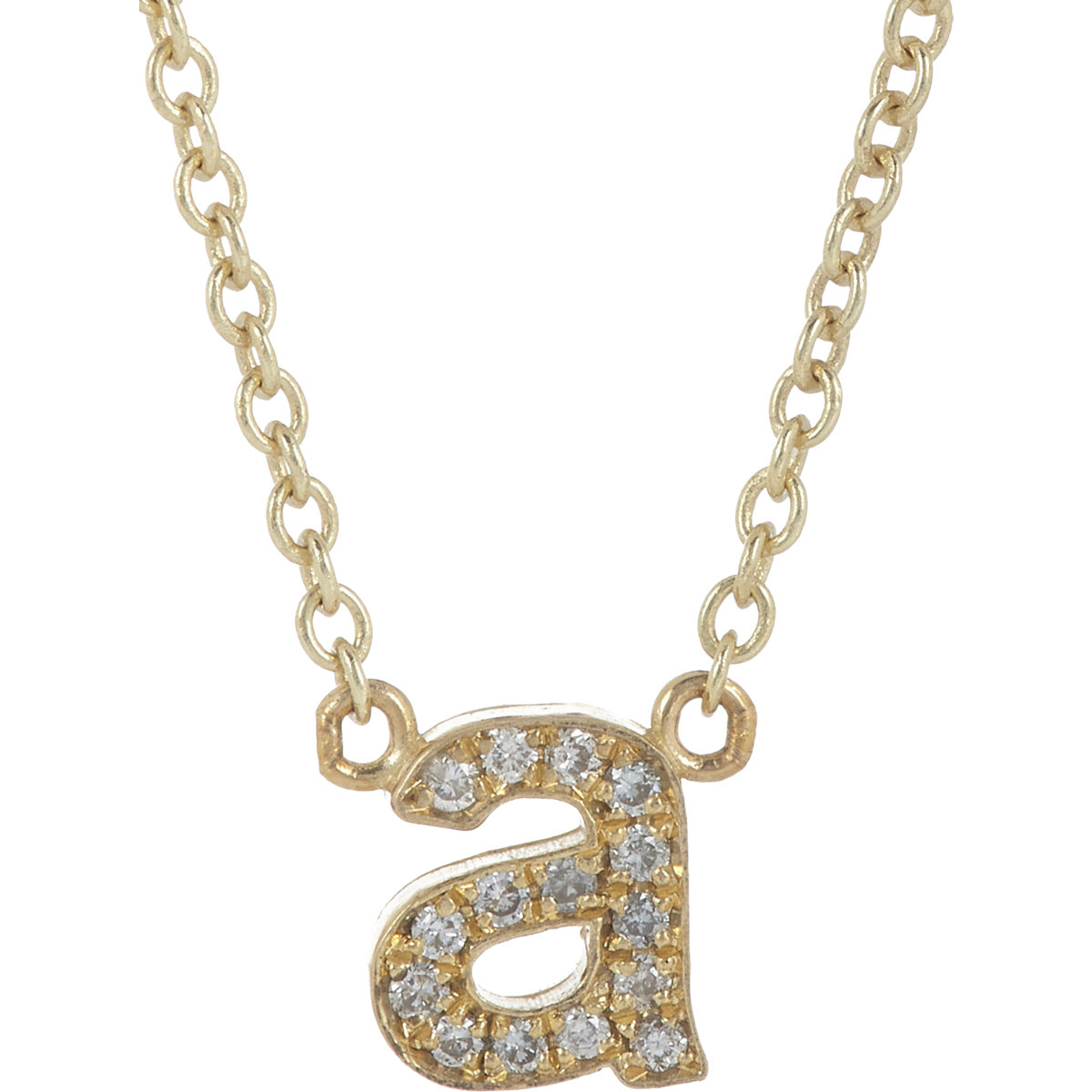 Jennifer meyer Initial Pendant Necklace in Metallic | Lyst