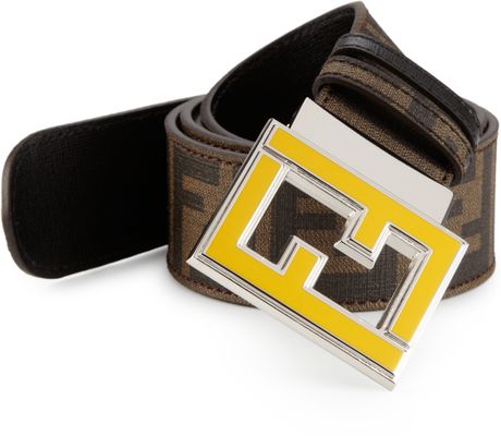 fendi belt yellow