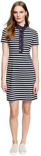 Tory Burch Lidia Polo Dress in Blue (SAILOR STRIPE A MED NAVY) | Lyst