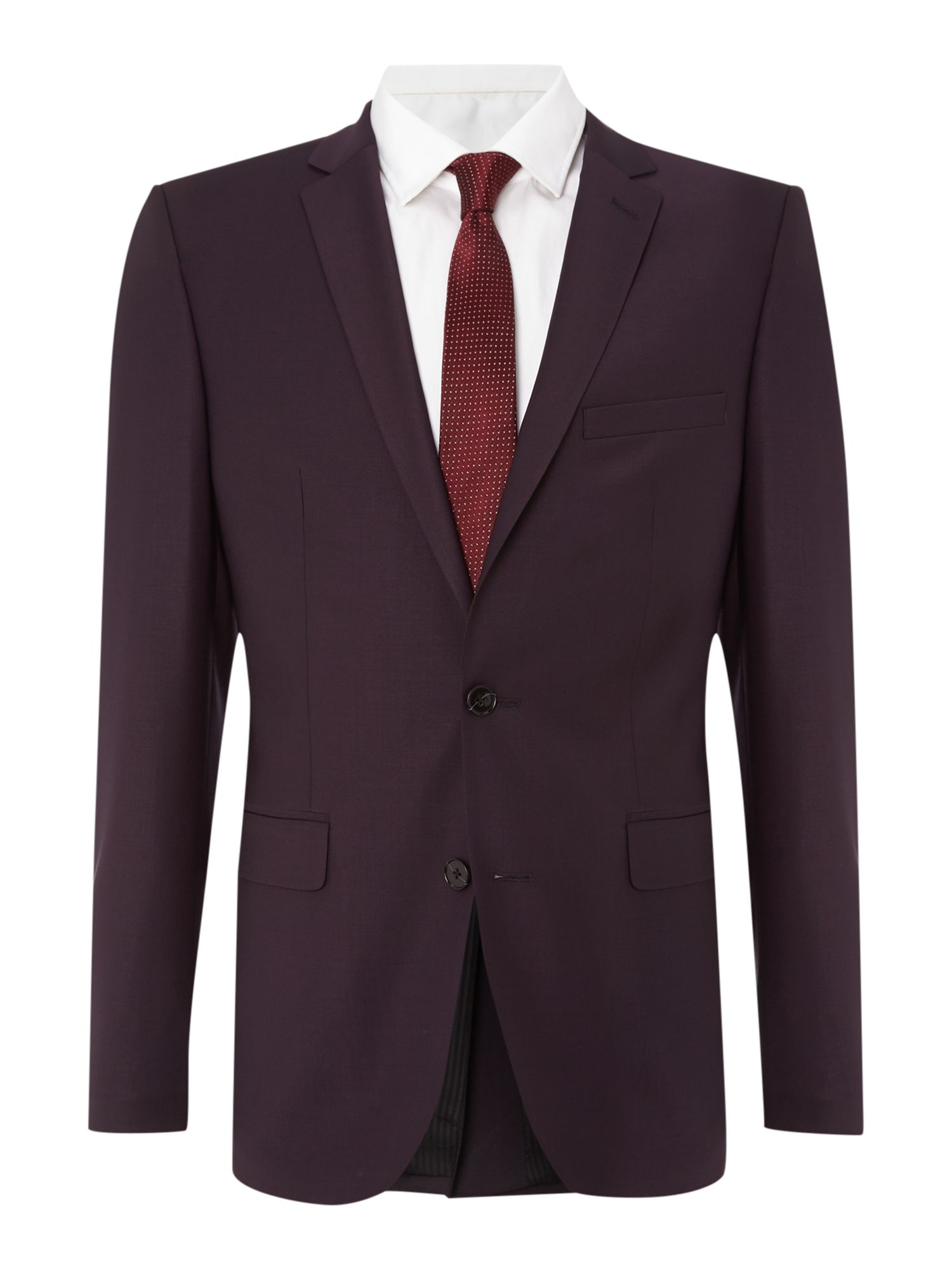 Simon Carter Solid Slim Fit Suit Jacket in Purple for Men | Lyst