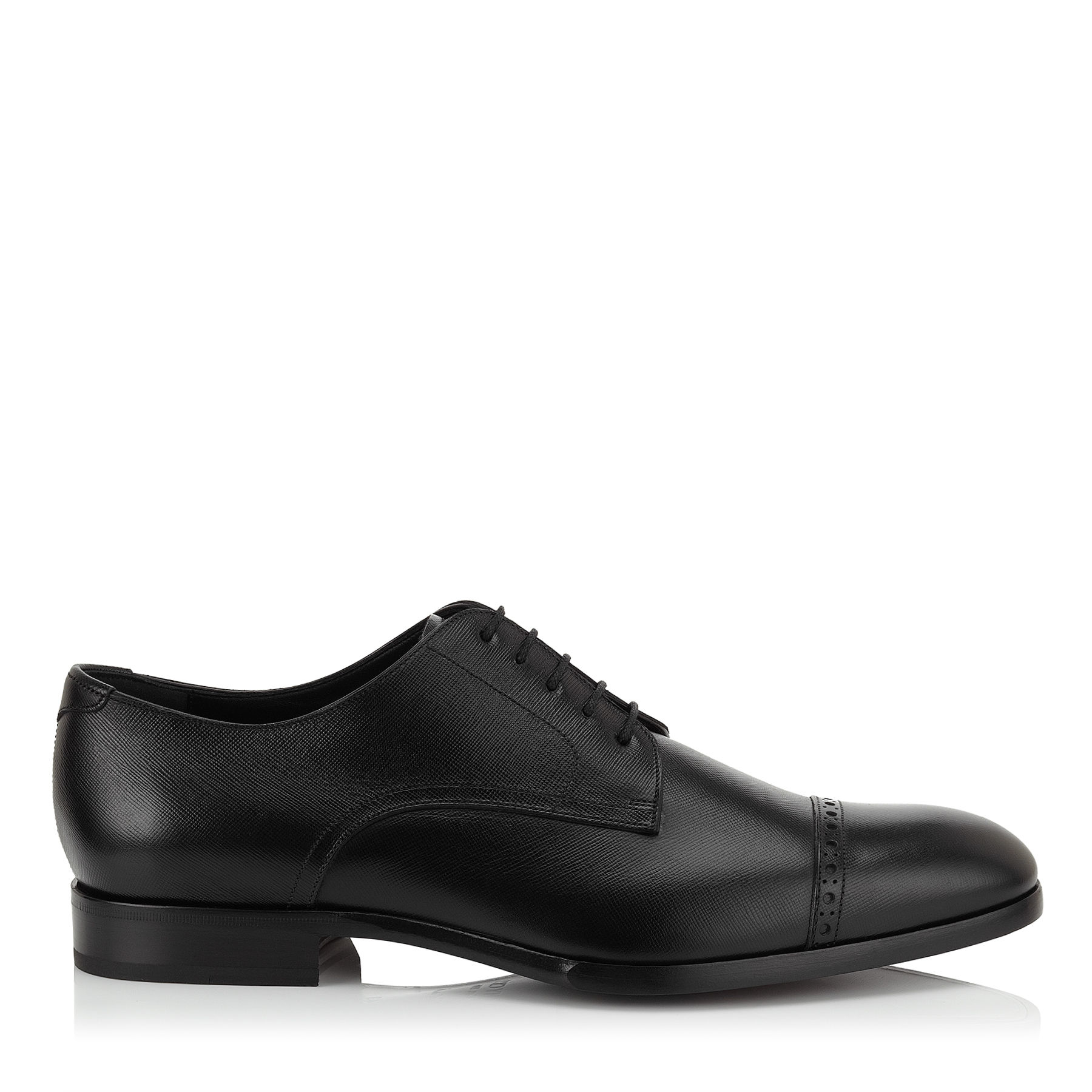 Lyst - Jimmy Choo Prescott Black Saffiano Lace Up Shoes in Black for Men