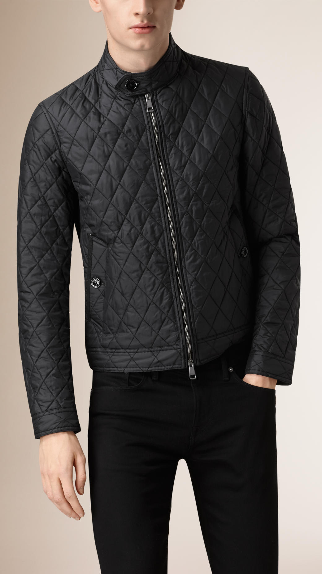 burberry diamond quilted thermoregulated blazer