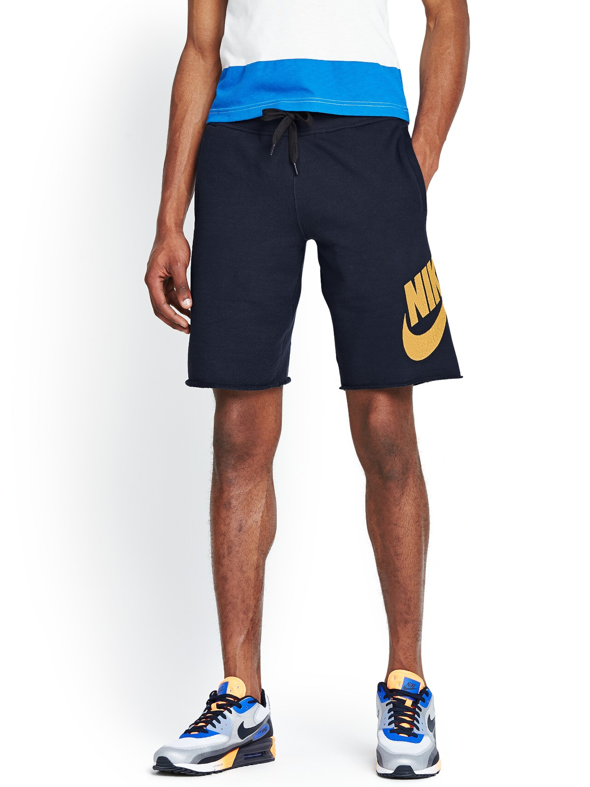 Nike Aw77 Alumni Mens Fleece Shorts Navy in Blue for Men (navy) | Lyst