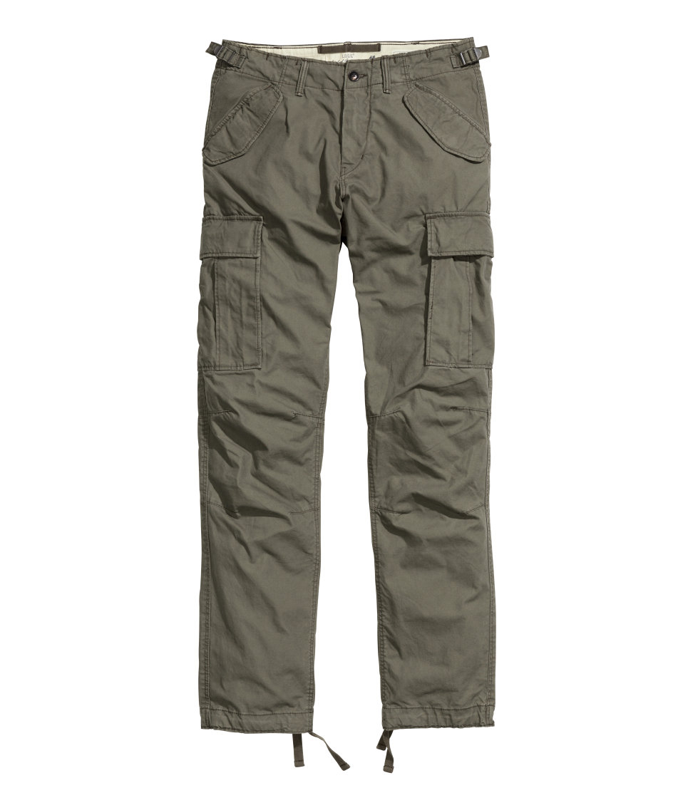 h&m green cargos