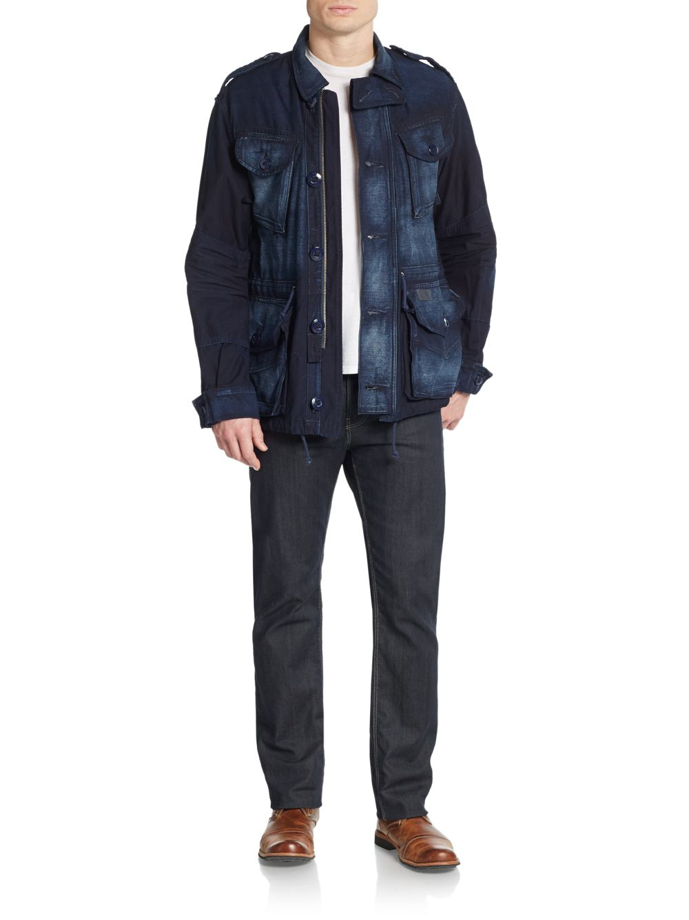 Prps Denim Field Jacket In Blue For Men Lyst Gallery