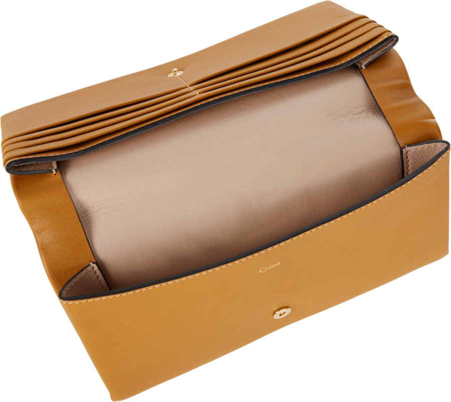 Chlo Fold-Over Long Flap Wallet in Yellow | Lyst