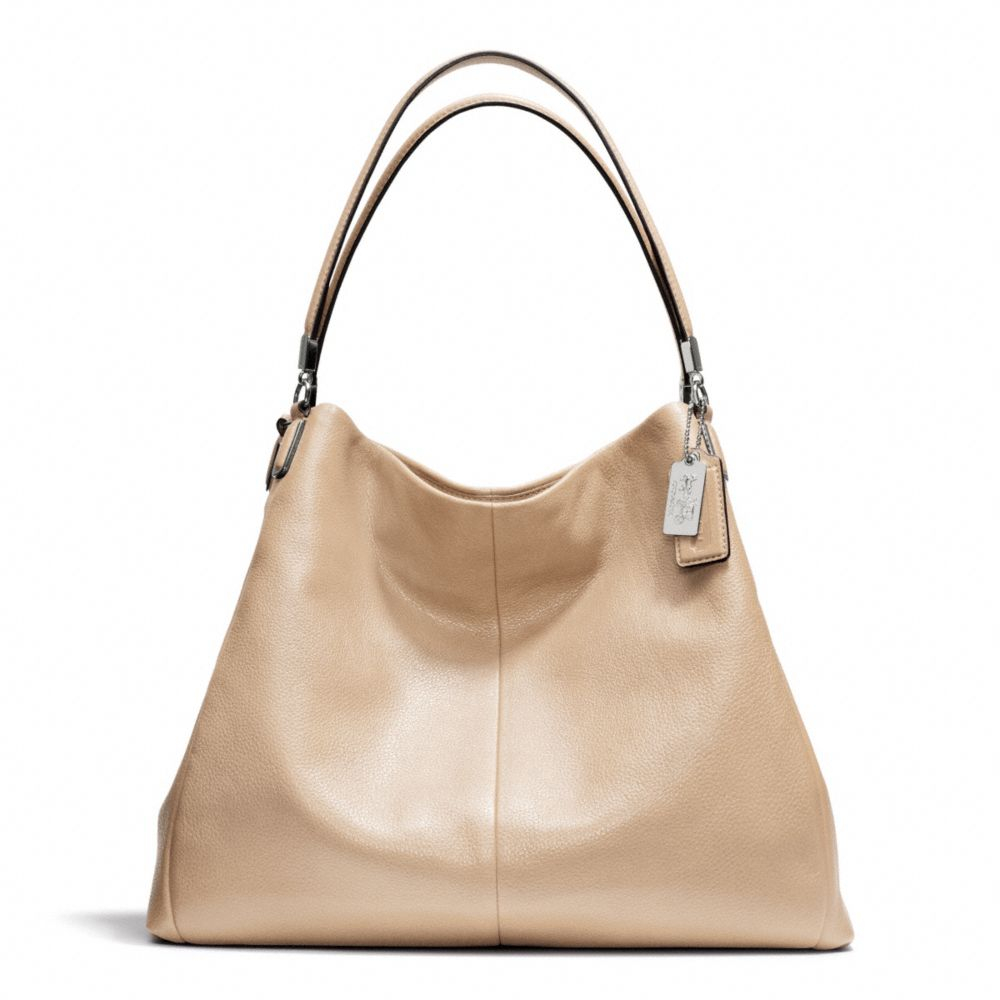 COACH Madison Leather Phoebe Shoulder Bag in Natural - Lyst