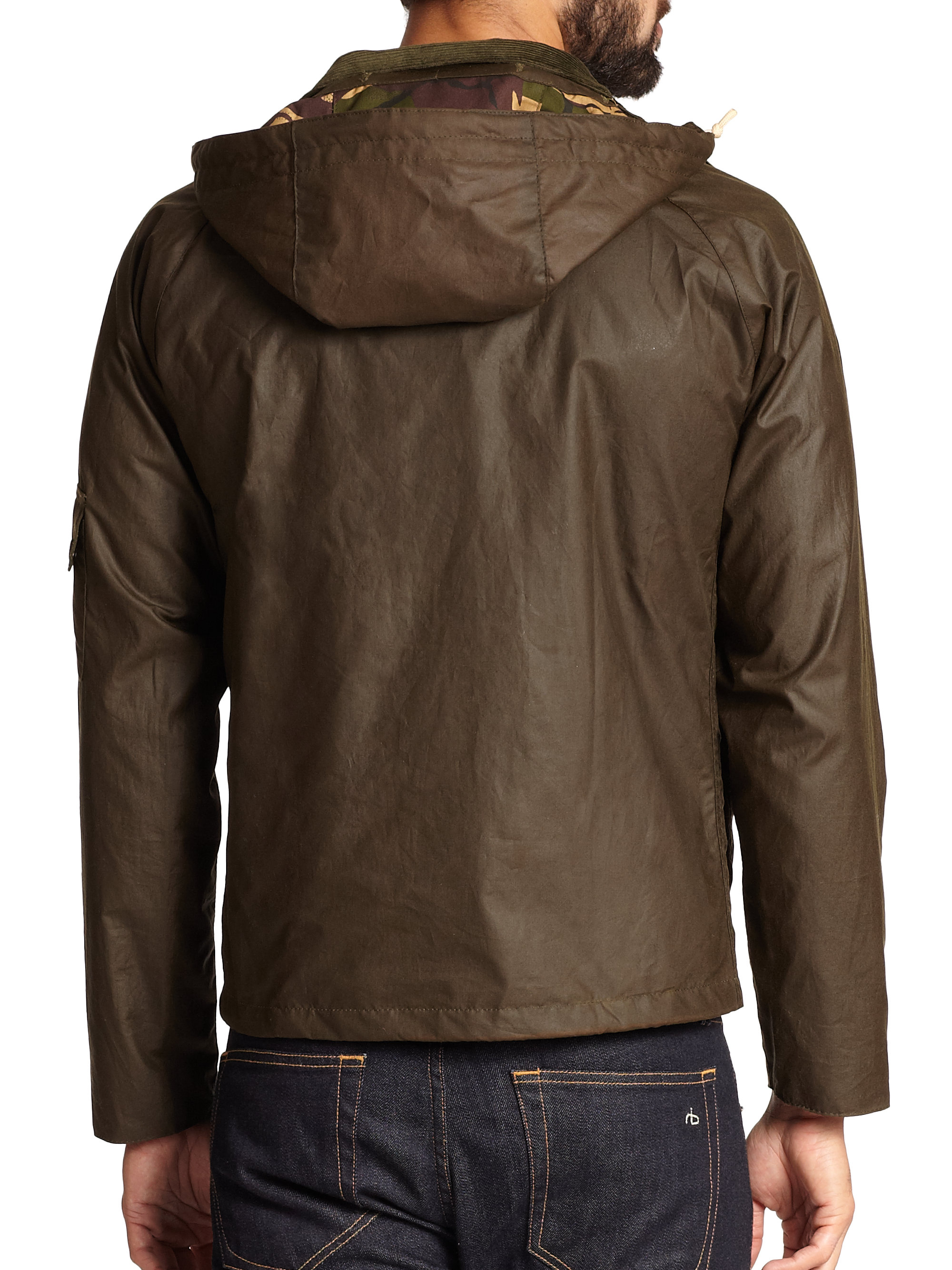 Lyst Barbour Overland Waxed Cotton Jacket in Green for Men
