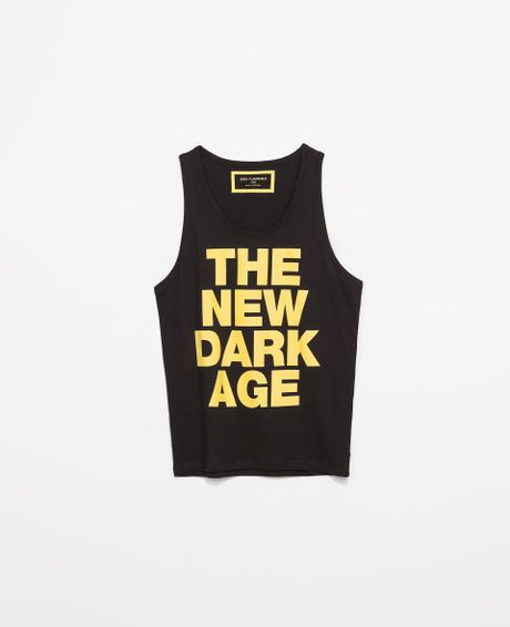 Zara Flammable Vest Top in Yellow for Men (black/yellow) | Lyst