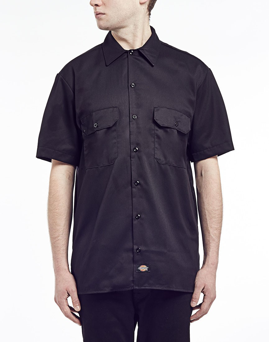 Dickies Short Sleeve Work Shirt Black in Black for Men | Lyst