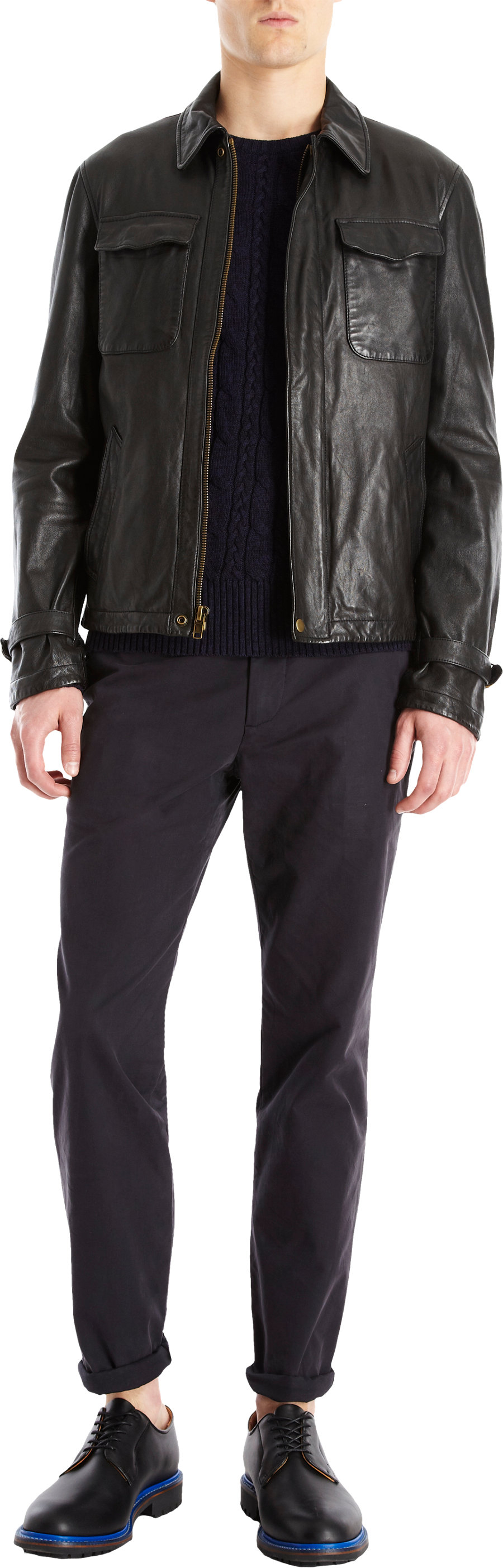 Todd Snyder Leather Jacket In Black For Men Lyst Gallery