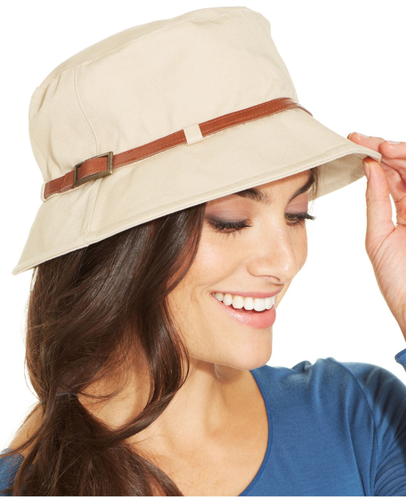 Lyst Nine West Canvas Bucket Hat in Natural