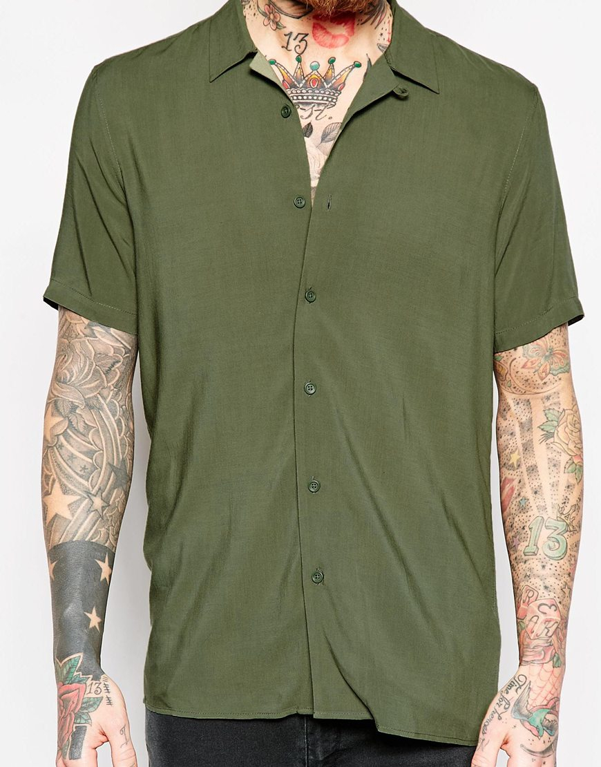 mens khaki shirts uk