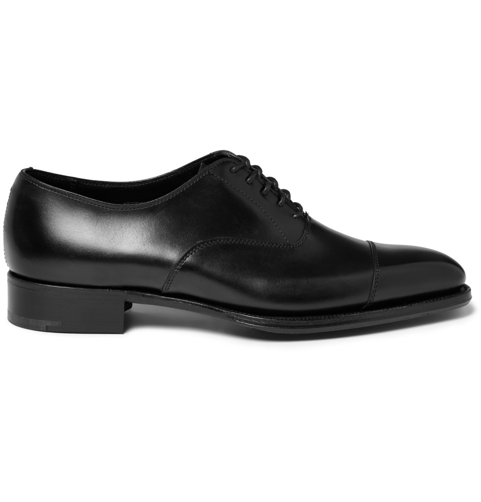 Kingsman + George Cleverley Leather Oxford Shoes in Black for Men | Lyst