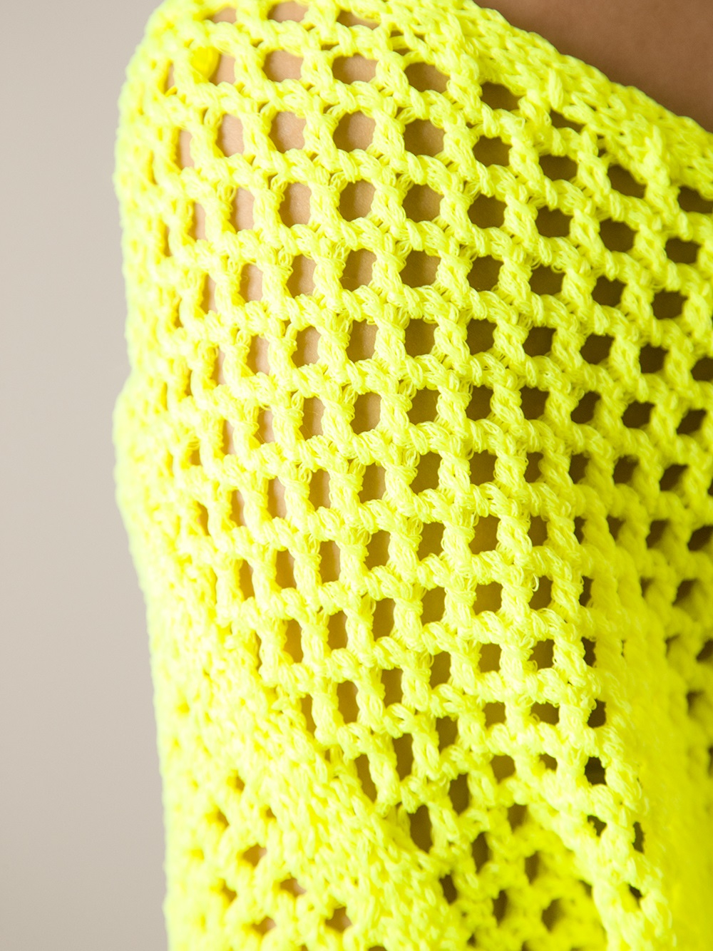 Lyst Pinko Crochet Sweater in Yellow