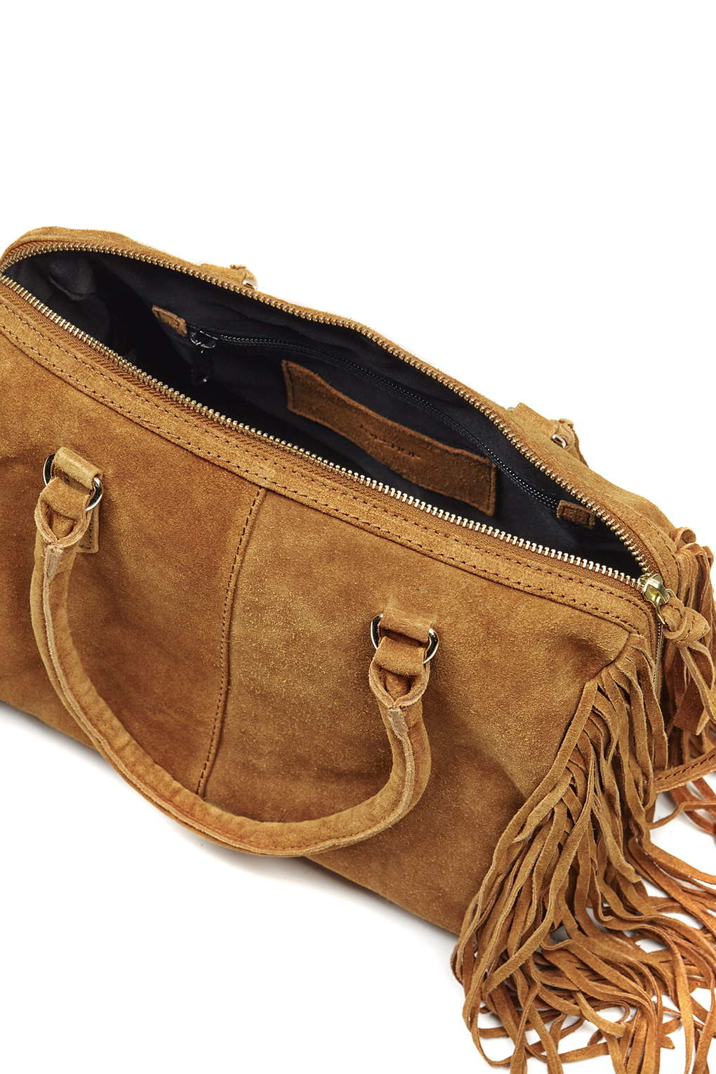 Lyst Top Fringe Suede Tote Bag In Natural Gallery