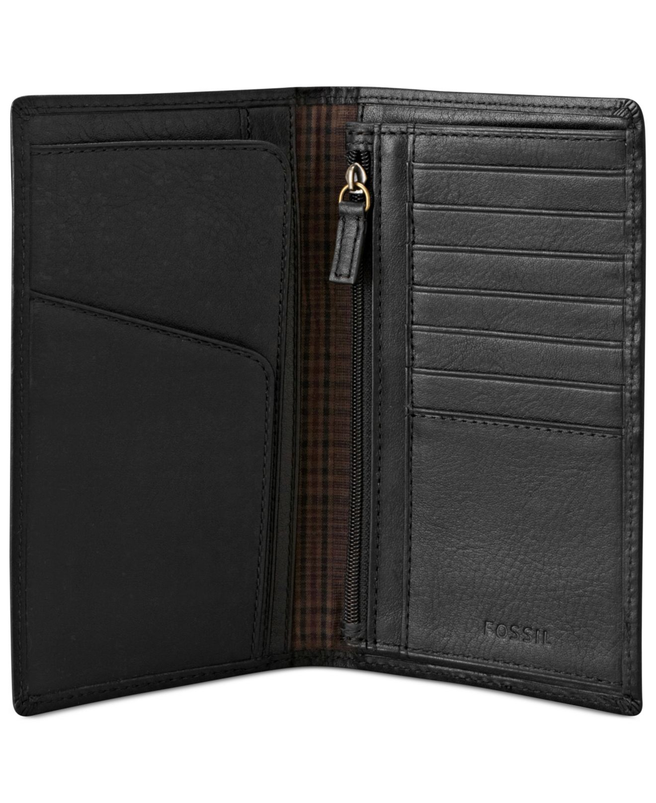 Lyst - Fossil Estate Executive Leather Wallet in Black for Men