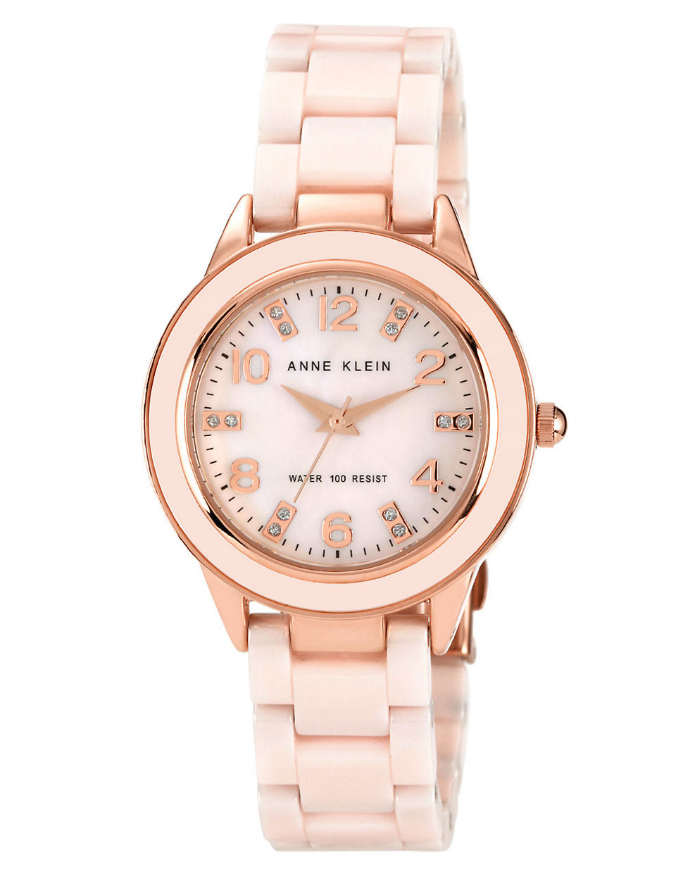 Lyst - Anne Klein Women'S Round Light Pink Ceramic Quartz Watch in Pink