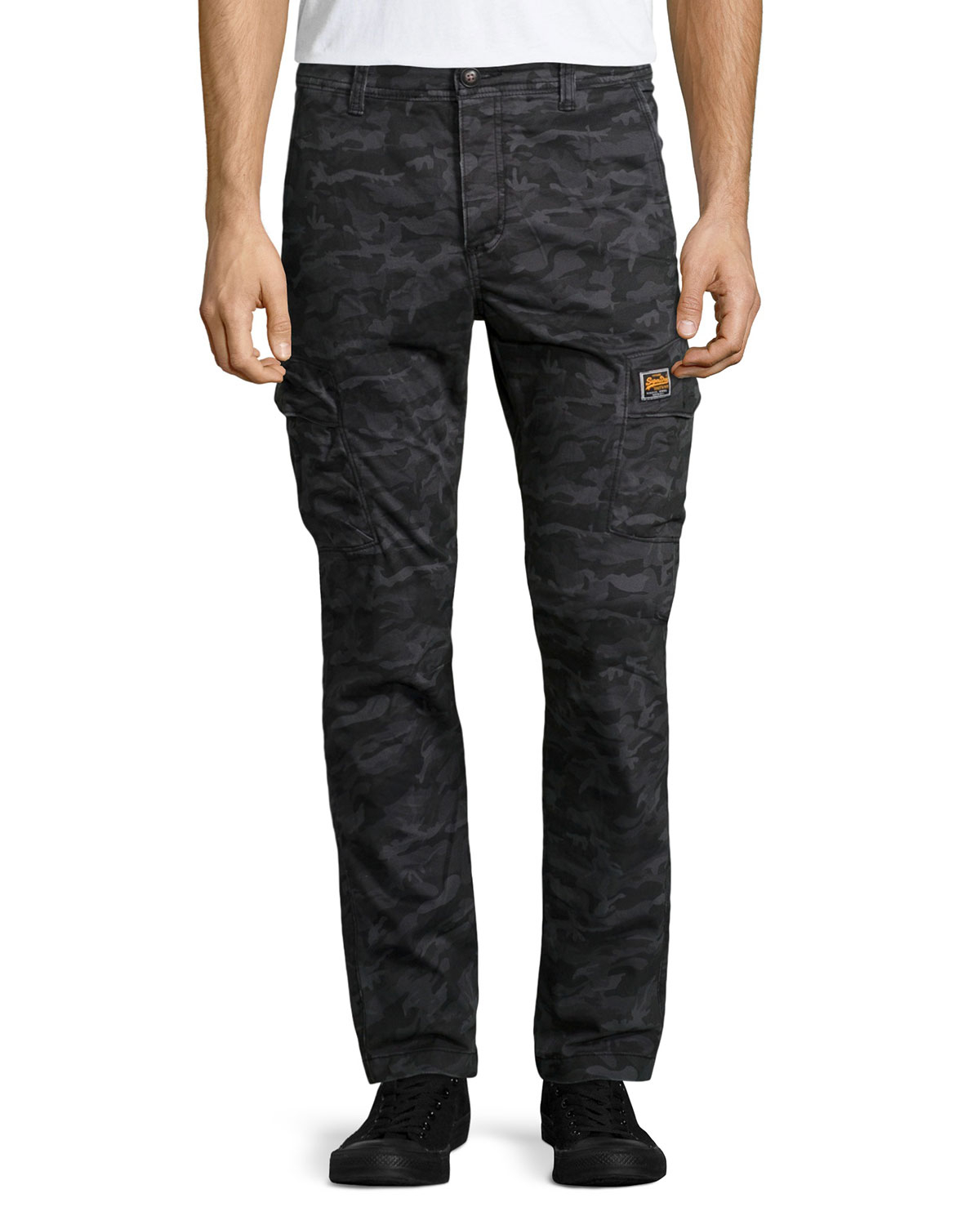 black camo cargo pants