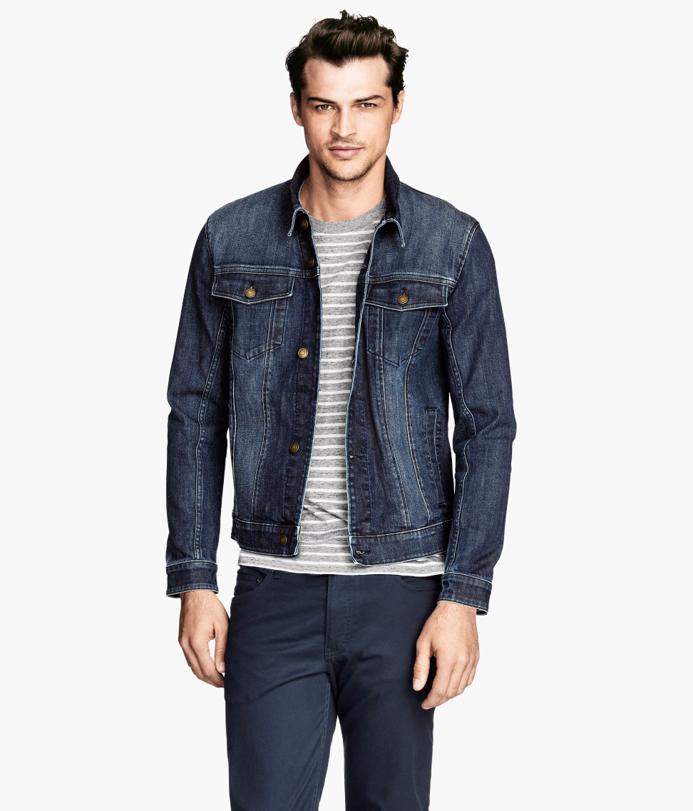 Lyst - H&M Denim Jacket in Blue for Men