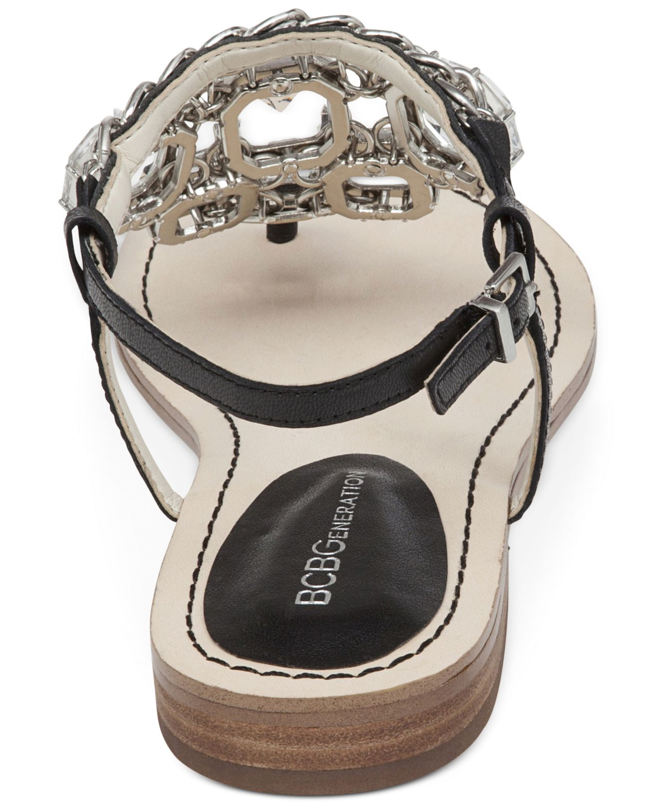 Lyst - Bcbgeneration Baila Bling Flat Sandals In Black