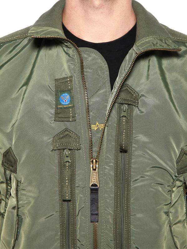 Lyst Alpha Industries Prop Patches Nylon Bomber Jacket in Green for Men