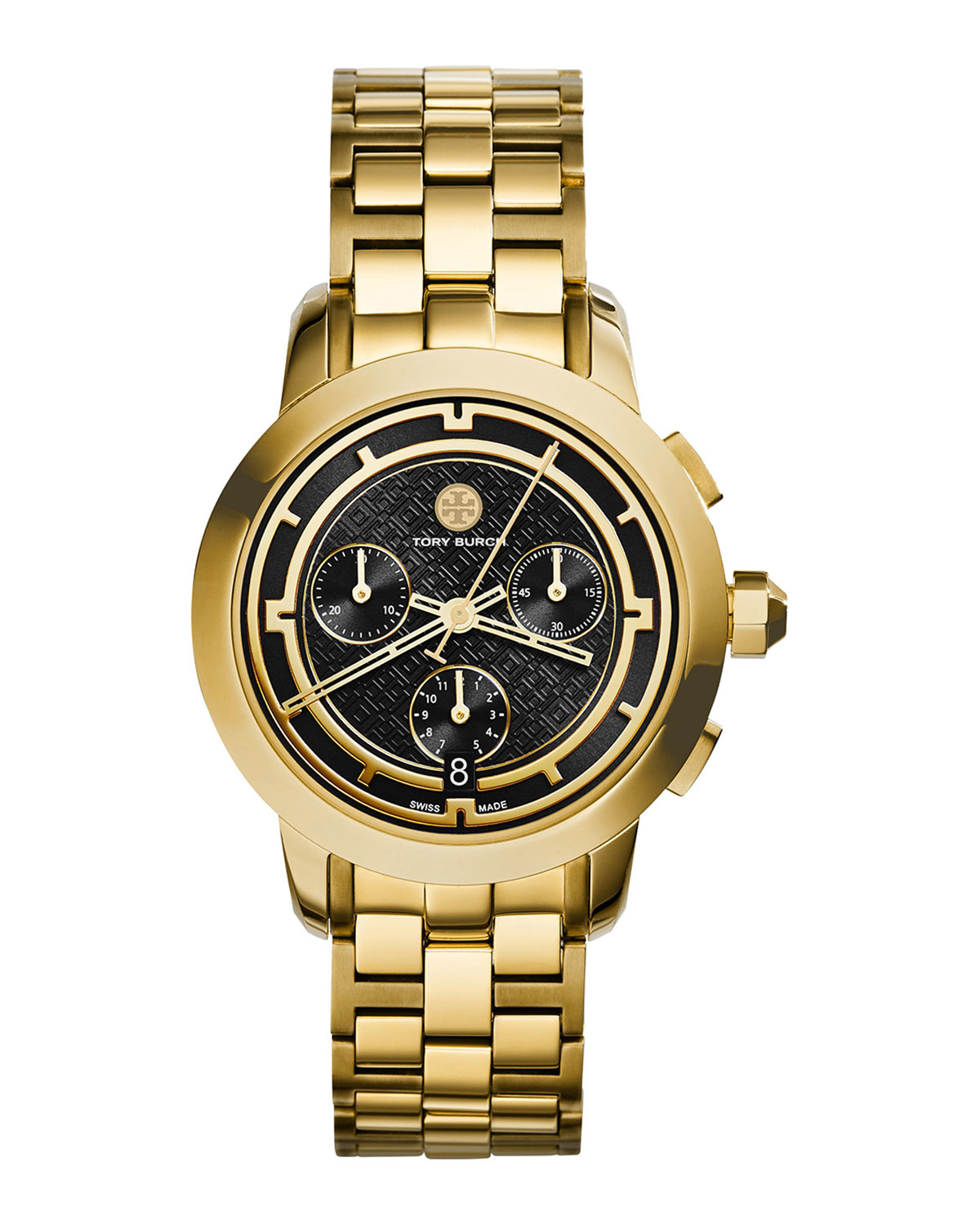Tory Burch Tory Golden Chronograph Dial Watch In Gold BLACK GOLD Lyst Tory Burch Tory Golden Chronograph Dial Watch In Gold BLACK GOLD Lyst