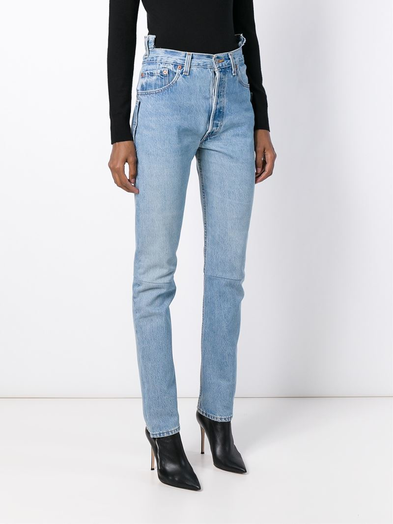 Lyst - Vetements High Waisted Jeans in Blue