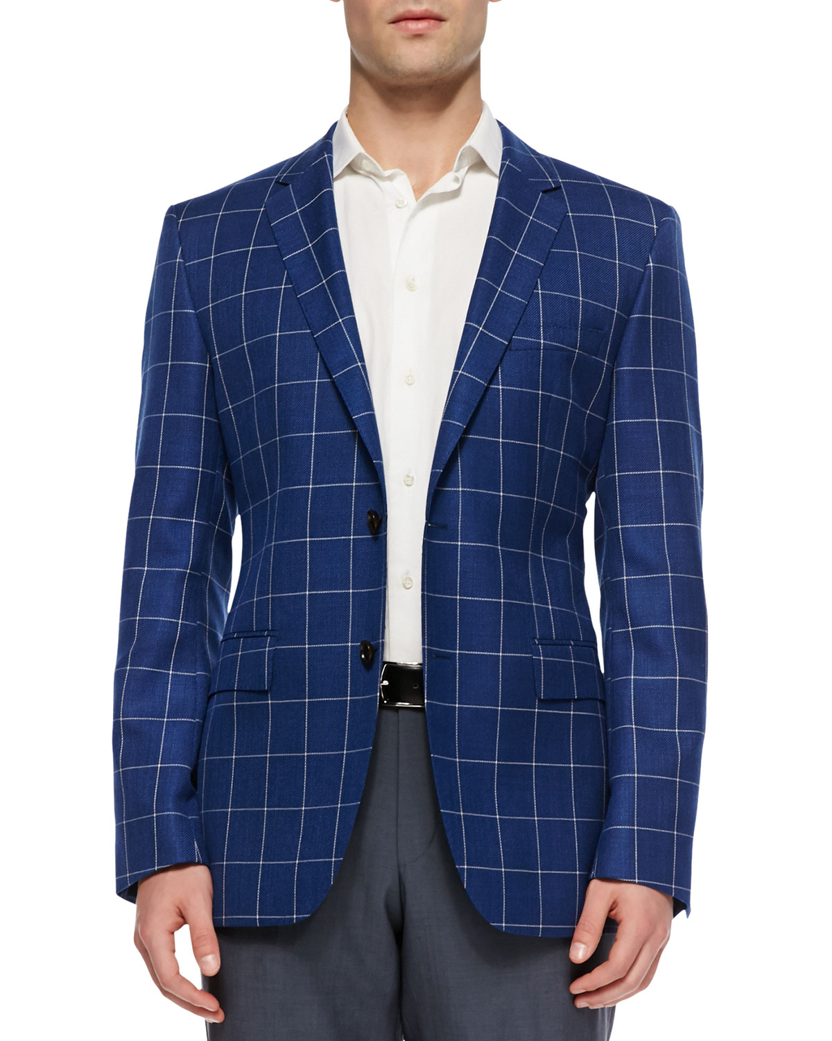 Boss By Hugo Boss Windowpanecheck Sport Coat Blue in Blue for Men | Lyst