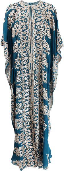 Naeem Khan Embellished Caftan in Blue | Lyst