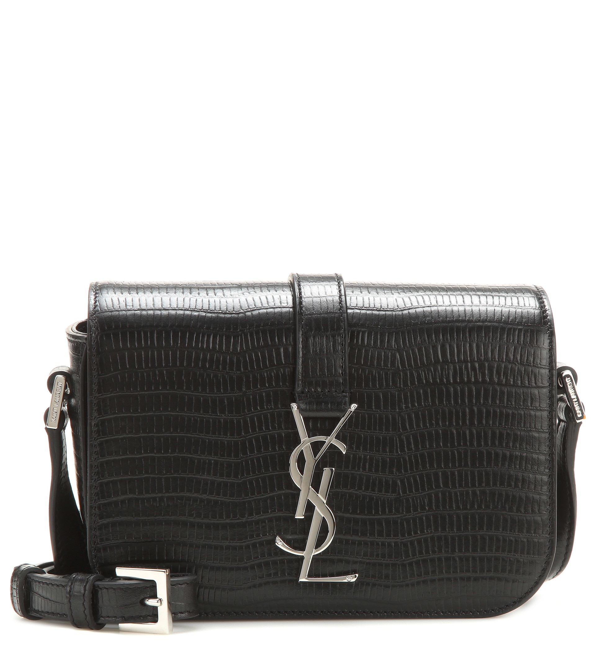 Saint laurent Monogram Universit Leather Shoulder Bag in Black ...