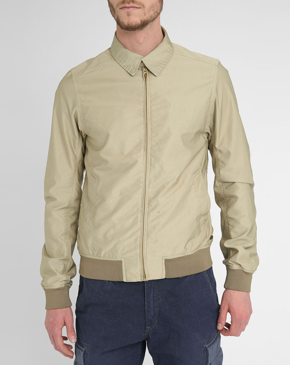 Scotch & soda Beige Cotton Shirt-collar Jacket in Beige for Men | Lyst